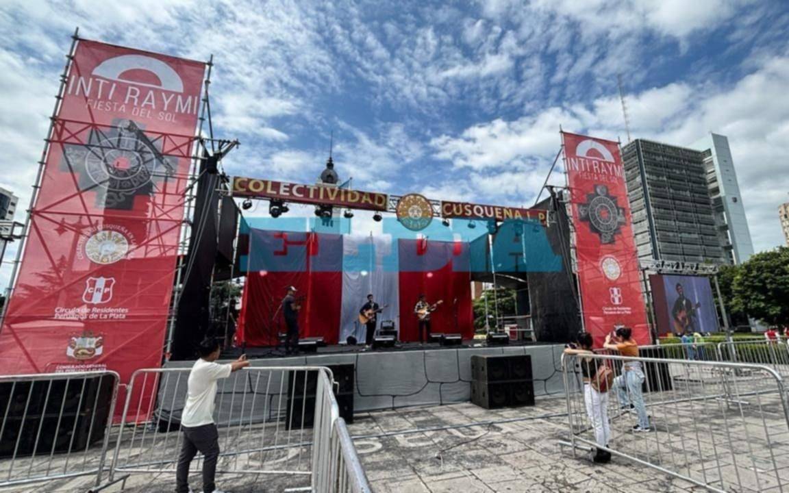 EN FOTOS | La comunidad peruana de La Plata festeja el Inti Raymi en Plaza Moreno