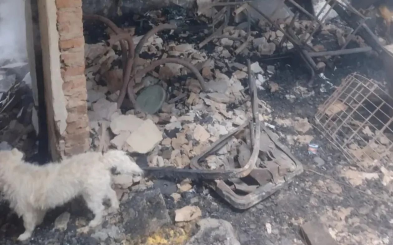 Jubilado dejó la estufa prendida para sus perros y se le incendió la casa en La Plata: perdió todo