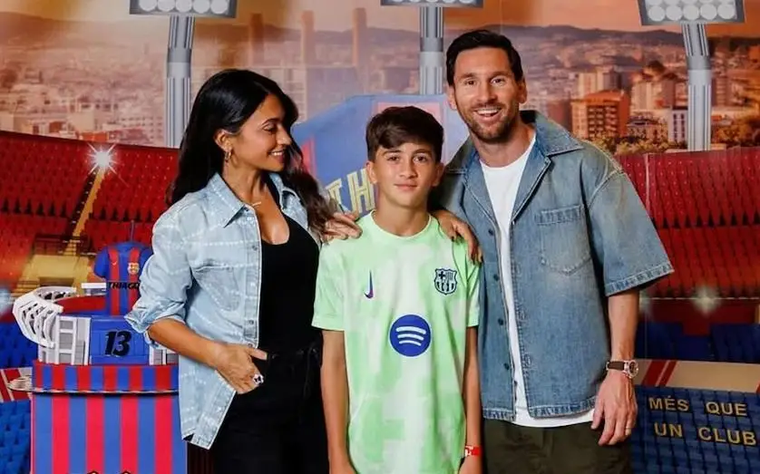 Messi y Antonela, a pura ternura en el cumple de Thiago