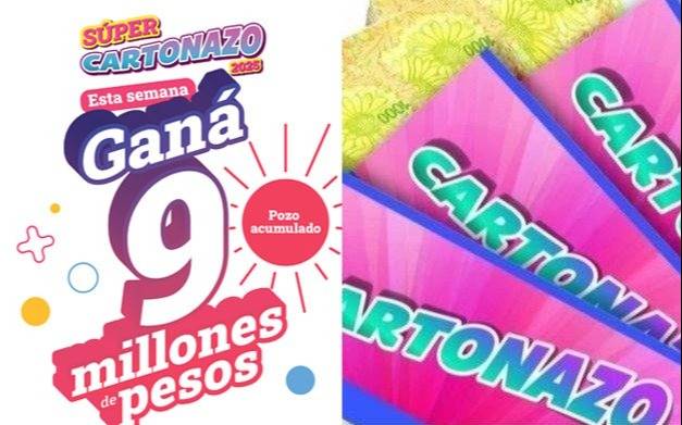 ¡9.000.000! El Cartonazo quedó vacante y el pozo es súper millonario: además, $300.000 por línea