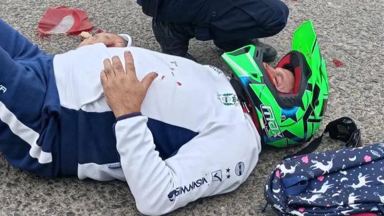 “El Volador” chocó con su moto