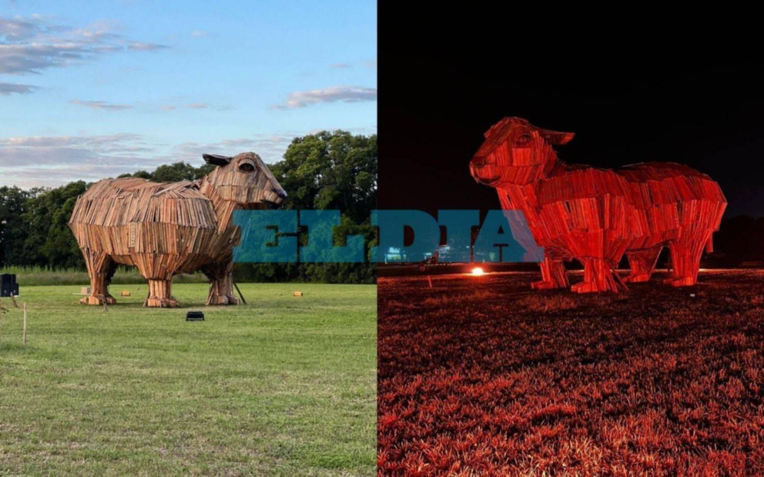 La oveja más grande del mundo estuvo en La Plata y fue quemada en un cierre artístico único
