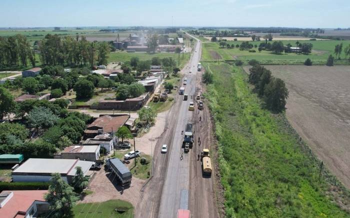 San Pedro: avanza la repavimentación de la Ruta 191 entre Arrecifes y Santa Lucía