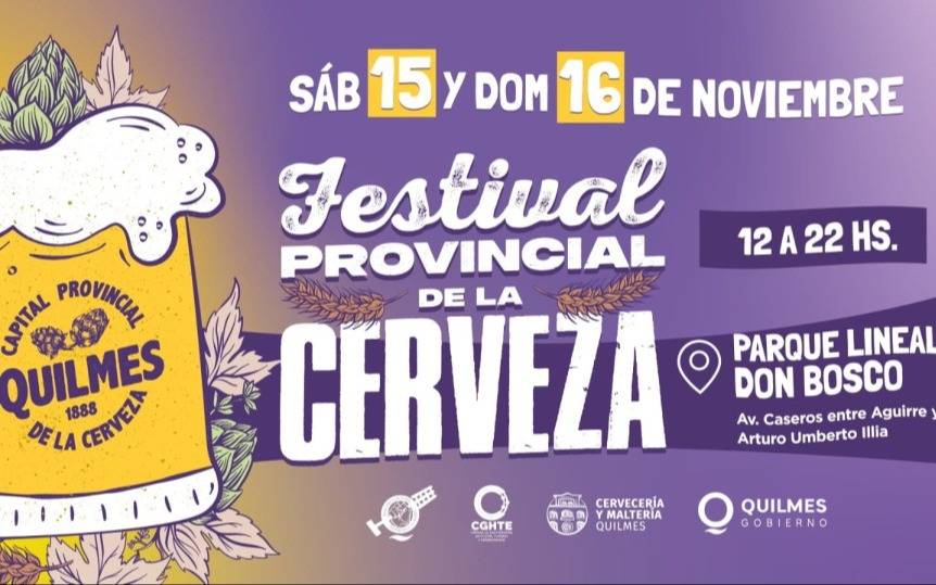Quilmes celebra ser Capital Provincial de la Cerveza con un Festival en Don Bosco
