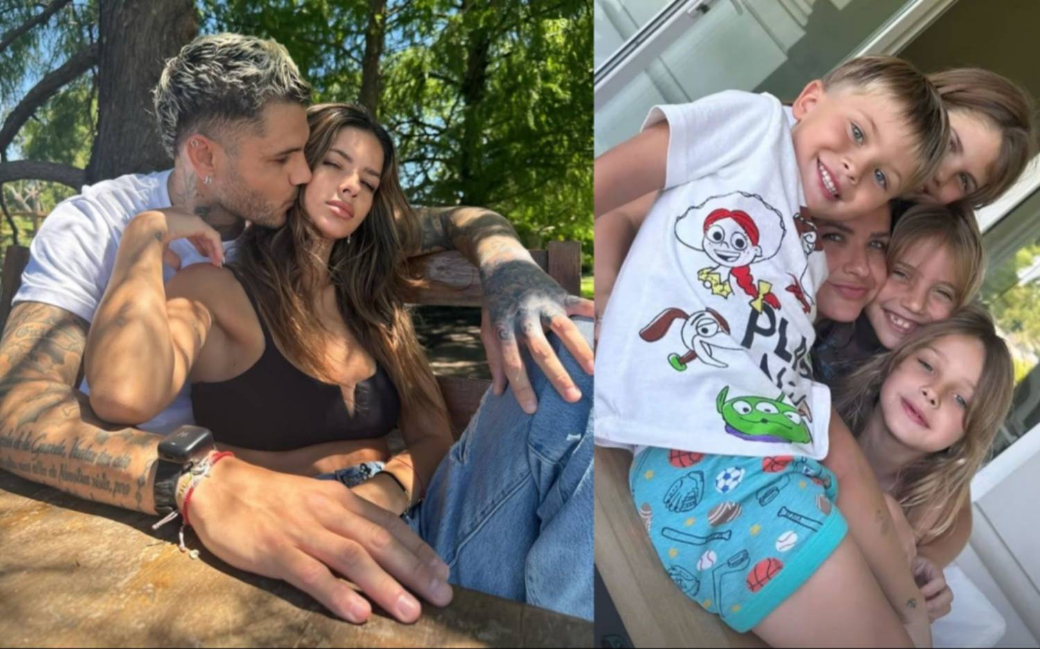 Mauro Icardi, sus hijas y la China Suárez de compras en un shopping