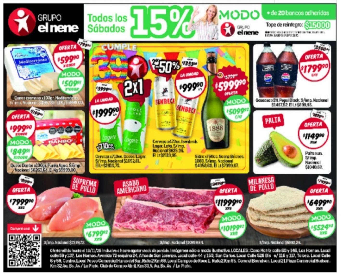 Otro sábado de descuento con Modo en El Nene: mirá las ofertas