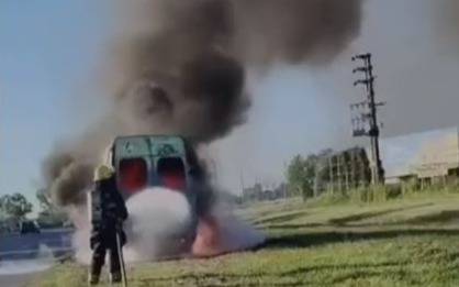 VIDEO.- Alarmante incendio y tensión en la ruta 2 a la altura de La Plata