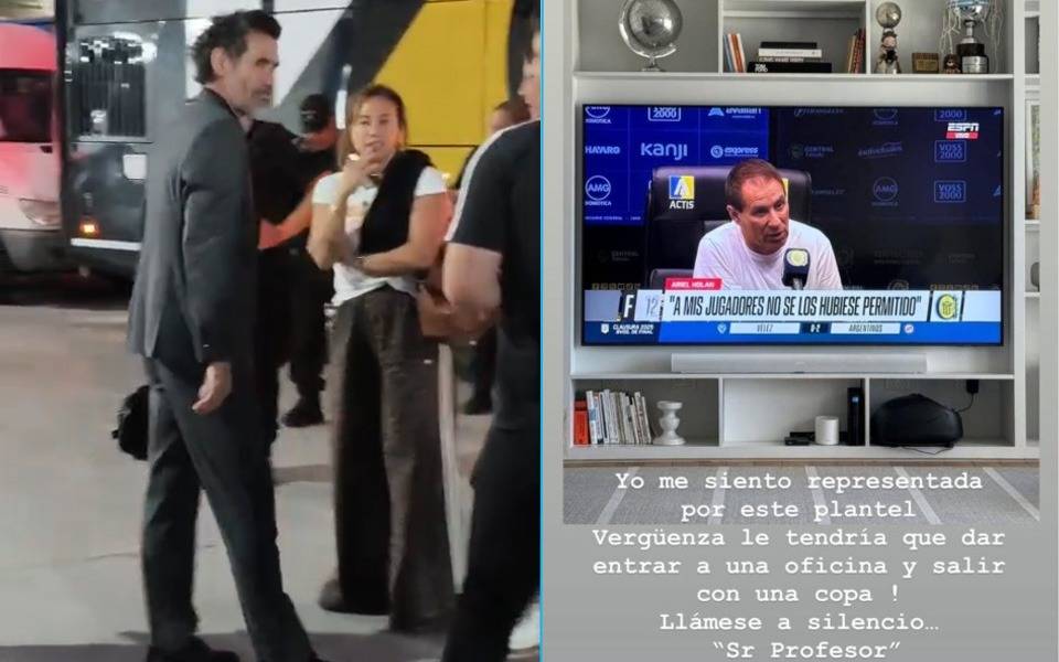 Brenda Bianchi, esposa de Eduardo Domínguez, criticó duramente a Ariel Holan tras el cruce entre Estudiantes y Rosario Central