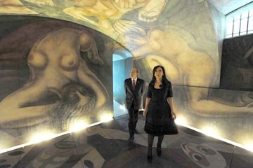 Cristina inauguró un mural de 
David Siqueiros