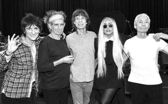 De colección: Los Rolling Stones 
y Lady Gaga, juntos