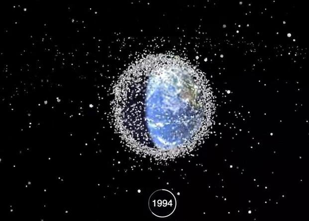 Video reproduce 60 años de basura espacial en la Tierra