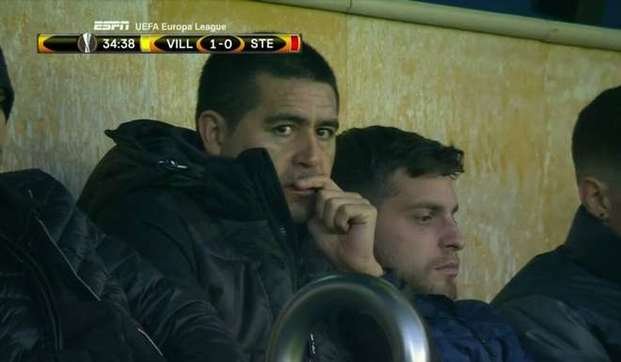 A Román Riquelme en el Villarreal le dedicaron un festejo