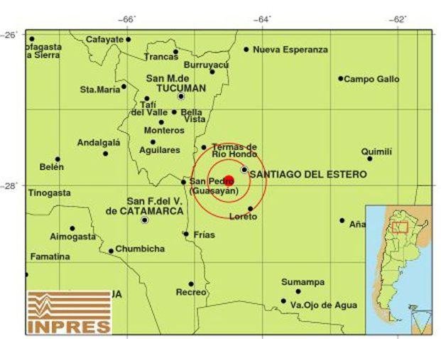 Un fuerte sismo se sintió hoy en Santiago del Estero