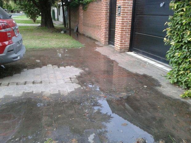 Gonnet: enorme pérdida en la vereda y sin agua en la casa