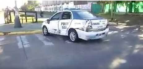 Motociclista fue internado de urgencia 
tras chocar con un auto en 20 y 32