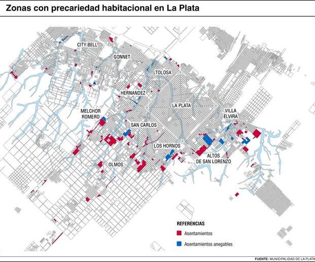Los asentamientos en La Plata crecieron más del 50% desde 2001