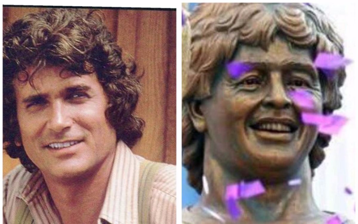 Maradona viajó a India y lo recibieron con una particular estatua que ya generó memes