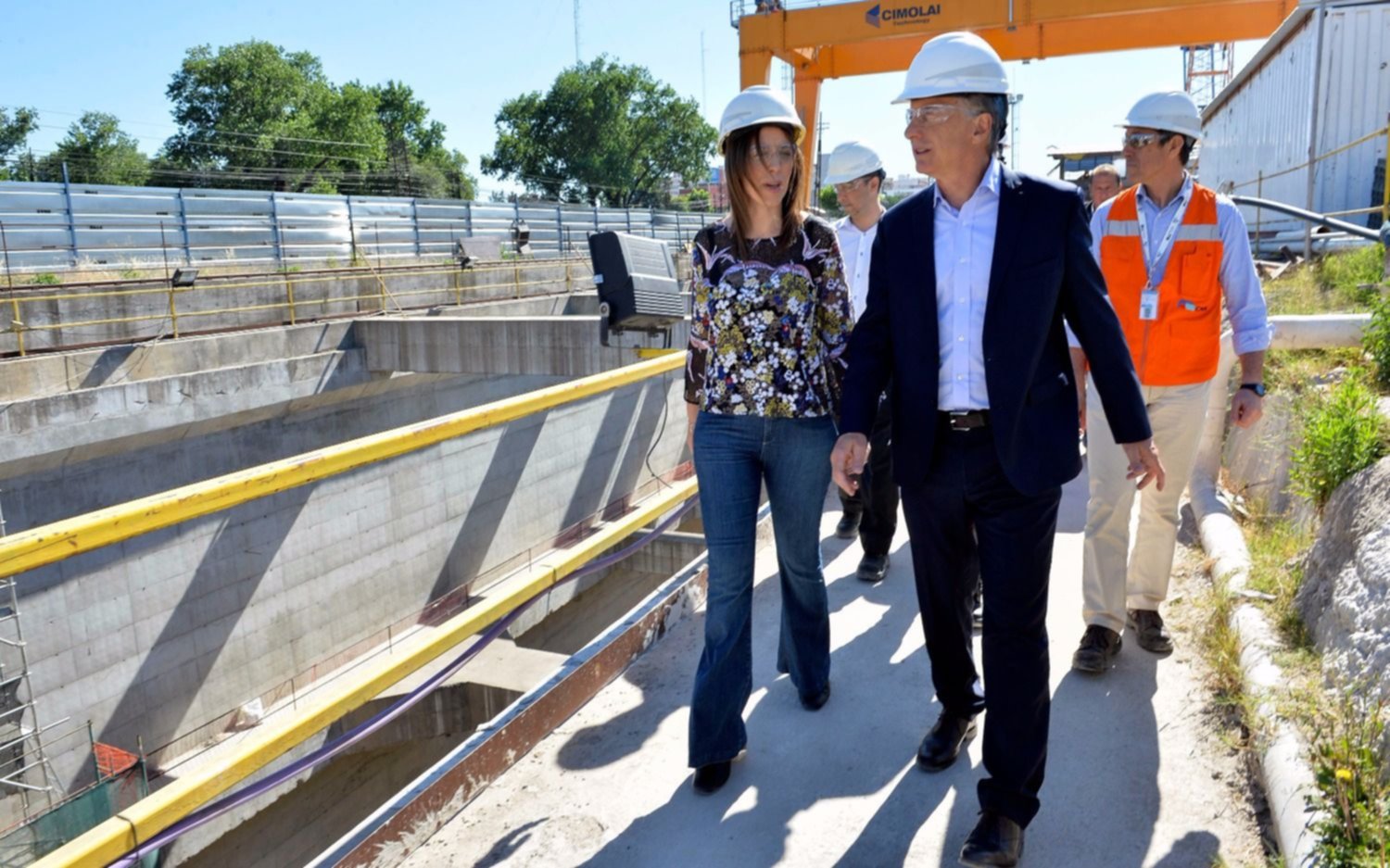 Macri y Vidal recorrieron las obras de soterramiento del Tren Sarmiento