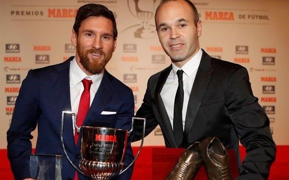 Messi recibió el premio "Alfredo Di Stéfano", por quinta vez