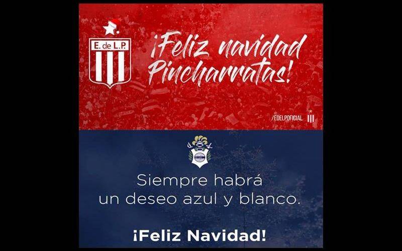 Mediante las redes, los clubes platenses saludaron a sus hinchas por la Navidad 