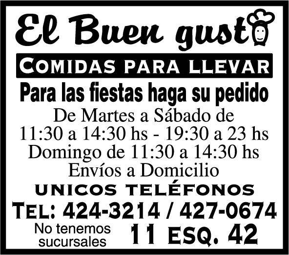 El Buen Gusto te espera para encargos para las fiestas