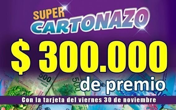 A jugar con El Cartonazo que tiene pozo récord de $300.000