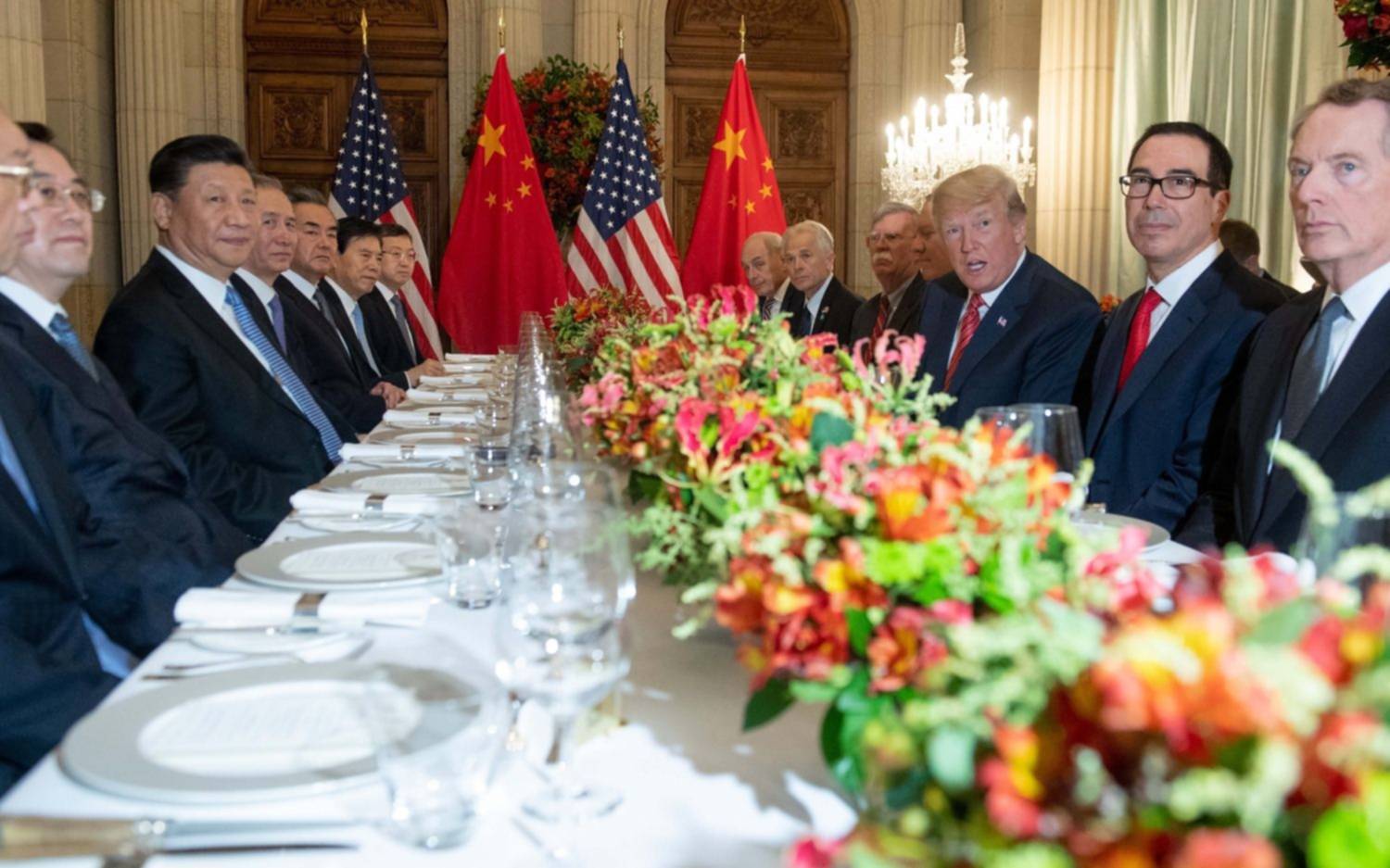 Tras el G-20, Trump y Xi cenaron durante más de dos horas en el Palacio Duhau