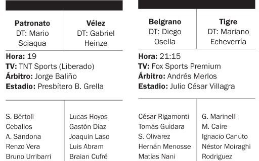 Vélez quiere seguir sumando ante el Patrón