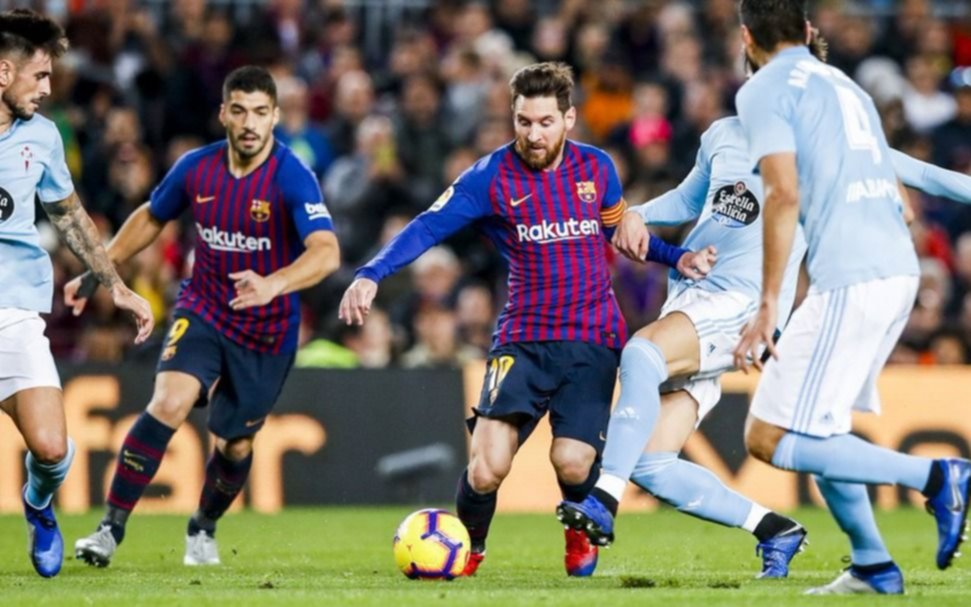 Con un golazo de Messi, Barcelona venció a Celta y se mantiene en la punta