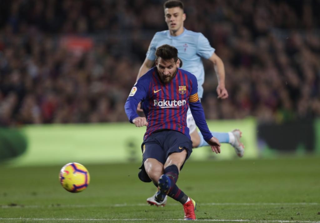 Messi cerró el año con un gol ante el Celta