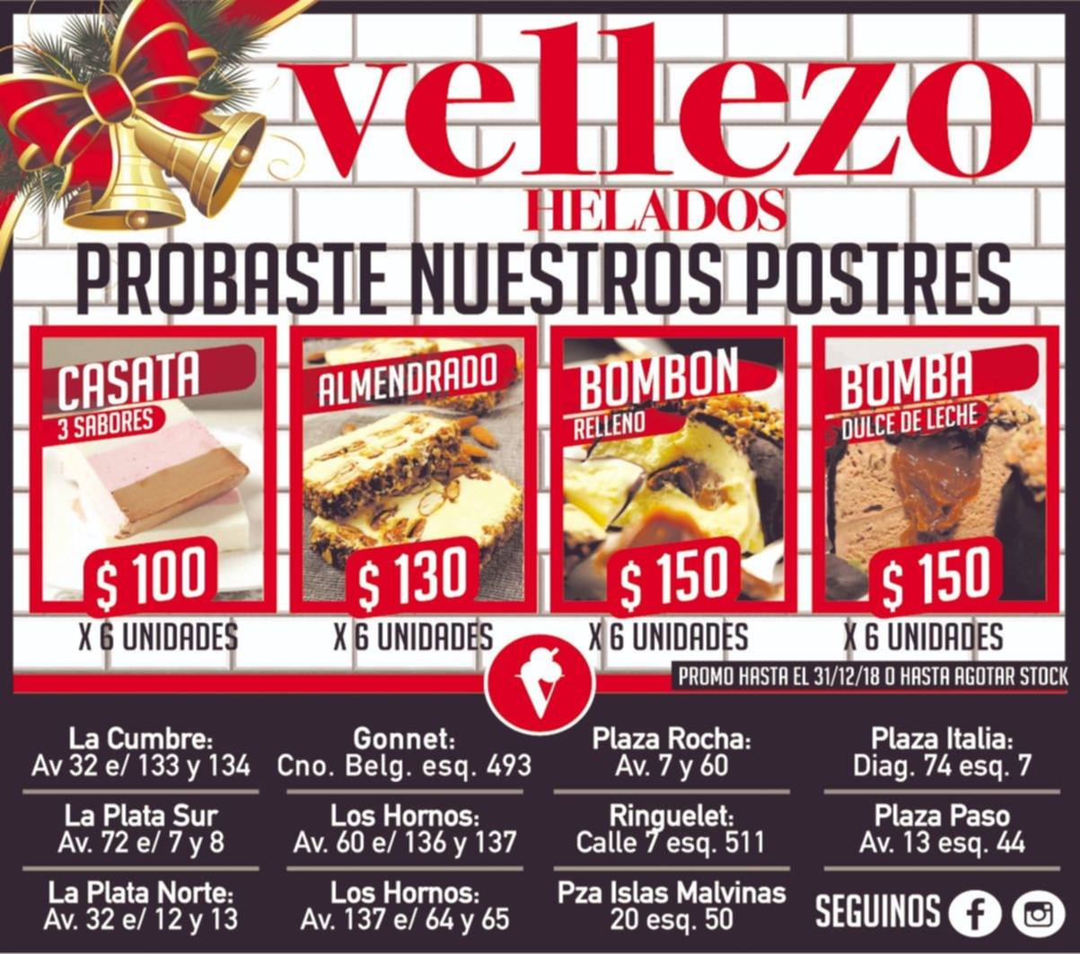 Vellezo te espera con una increíble promo en postres y helados