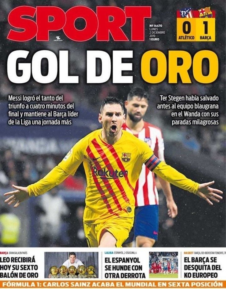 En España, no se habla de otra cosa que de Lionel Messi, quien hoy obtendría un nuevo Balón de Oro