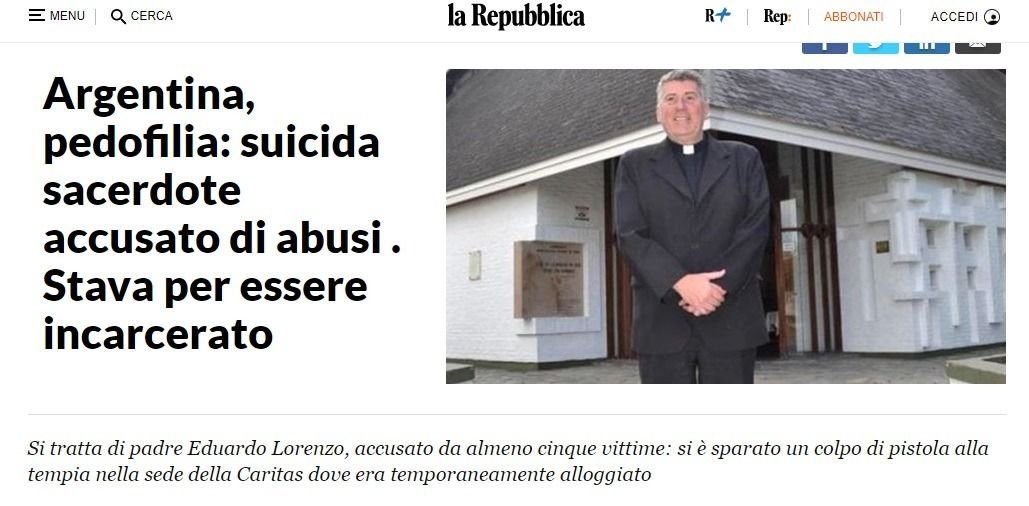 La noticia del suicido del párroco de Gonnet explotó en el país y en el mundo