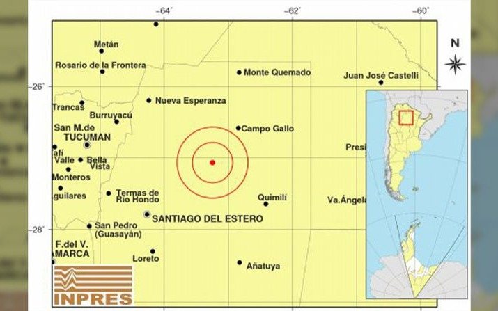 Un sismo de 6,1 grados sacudió esta tarde a Santiago del Estero