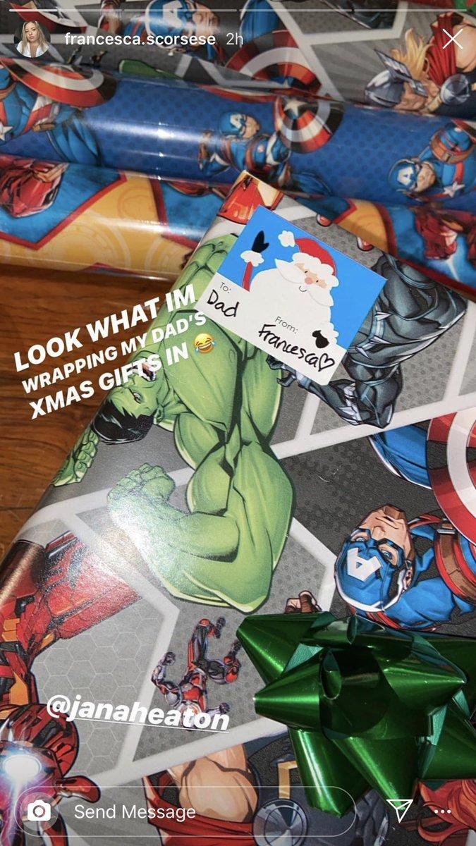 La hija de Scorsese envolvió el regalo de papá con papel ¡de Marvel!