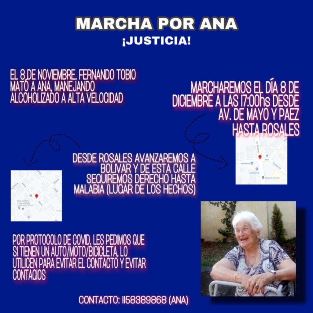Marchan por el choque que protagonizó Tobio