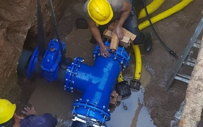 AySA finalizó reparación de cañerías de agua en Quilmes