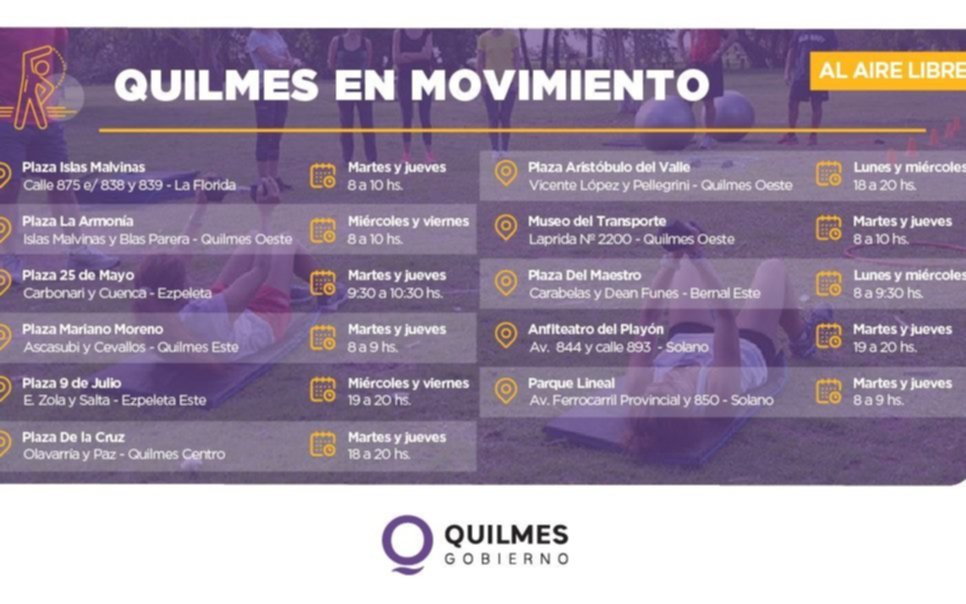 Se lleva adelante el programa “Quilmes en movimiento”