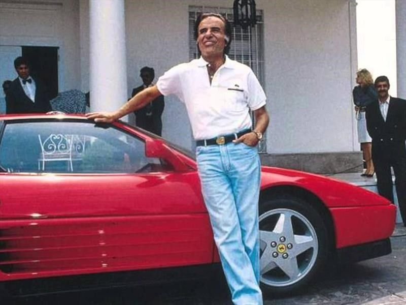 La Ferrari roja de Menem, que años atrás apareció en La Plata