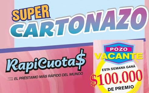 Cartonazo vacante: se armó un pozo de 100.000 pesos