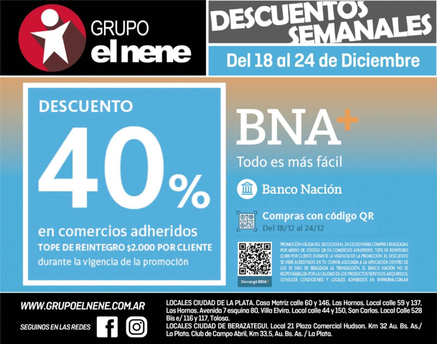 Hasta el 24 de diciembre no te pierdas el 40% de ahorro con Banco Nación