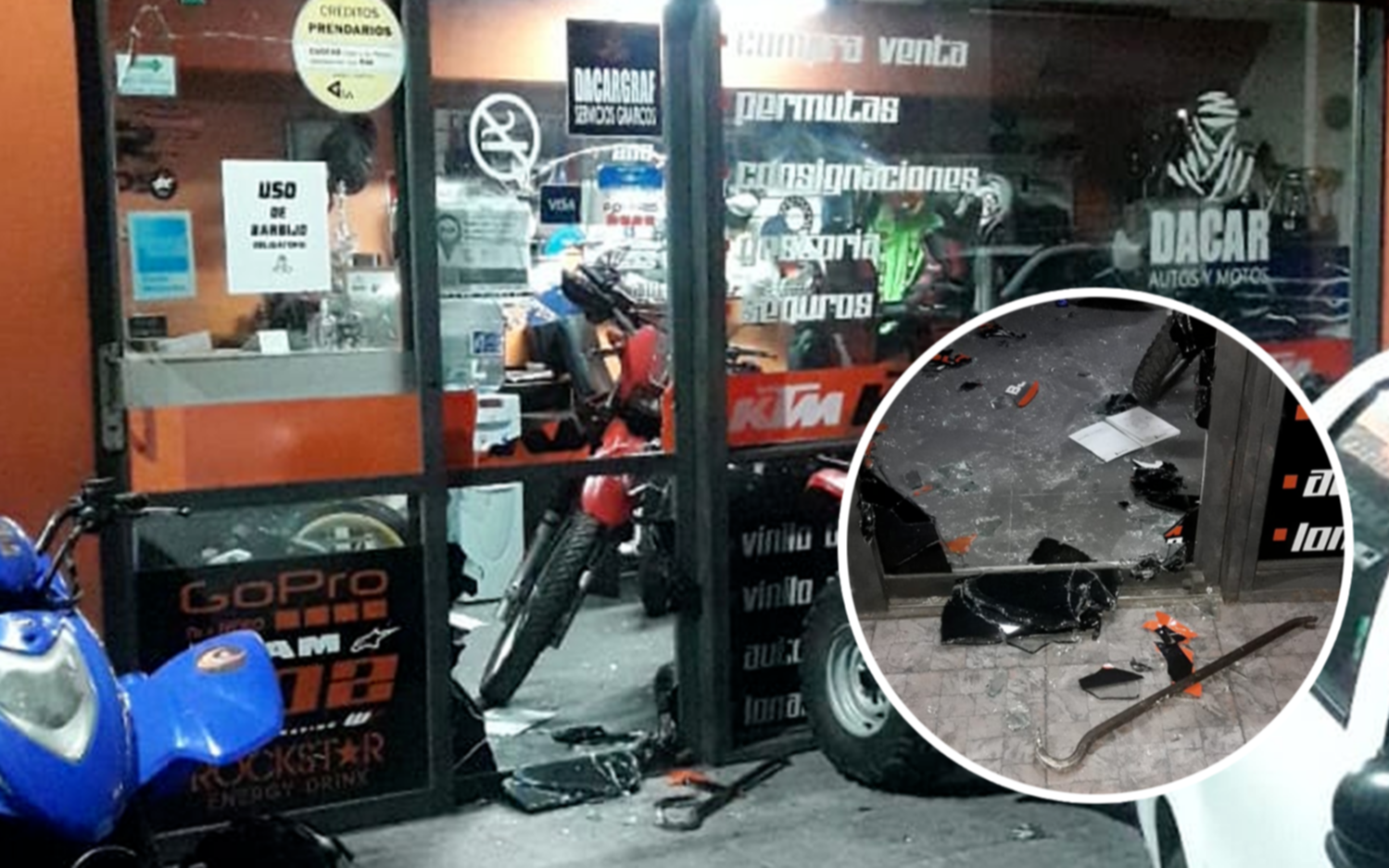 Detuvieron una banda de jóvenes mientras robaba una concesionaria en 31 y 43