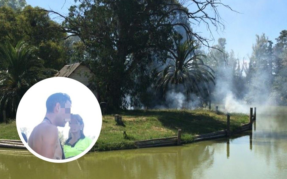 Un joven se metió a nadar en el lago de la Repu e intentó quemar una palmera: lo detuvieron