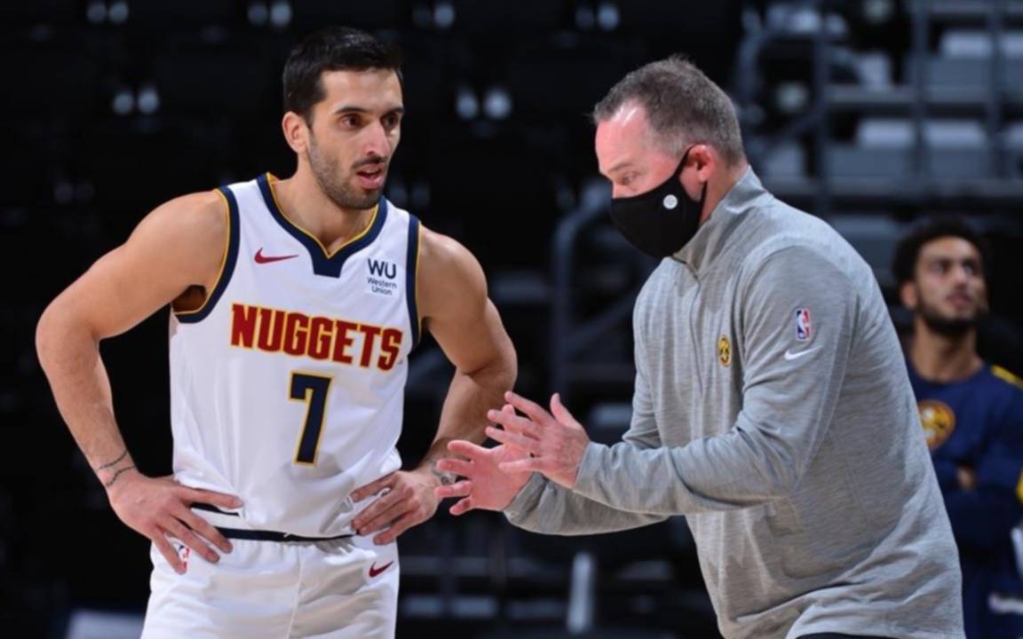 Campazzo aportó minutos de juego y tantos al triunfo de los Nuggets