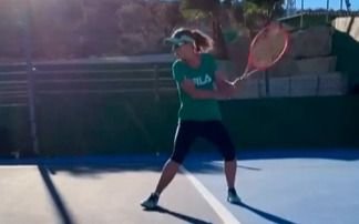Podoroska se entrenó con una remera verde en apoyo a la Ley del aborto legal