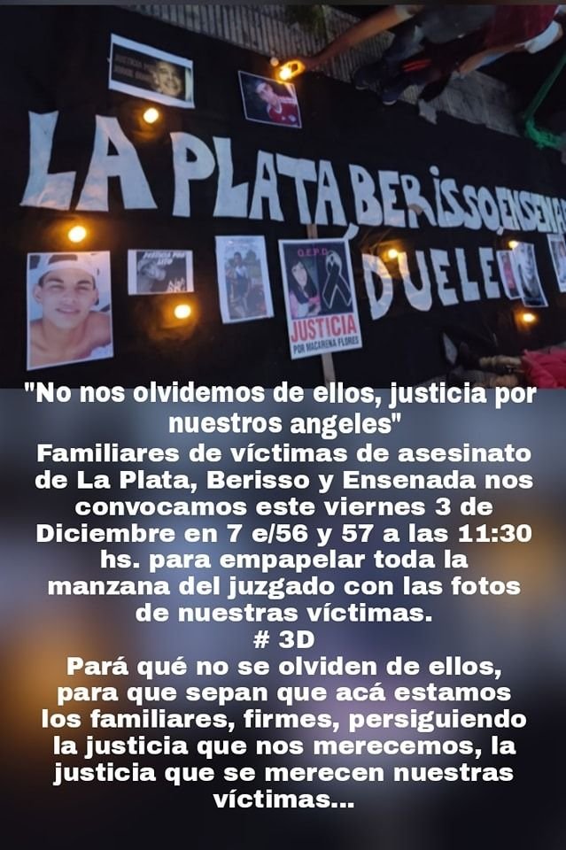 Convocan a una marcha en La Plata para pedir justicia por crímenes en la Región