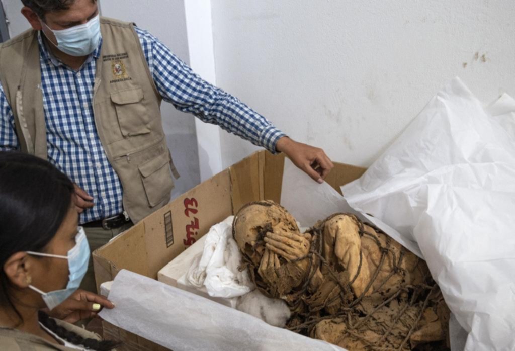 Sorprende el hallazgo de una momia atada