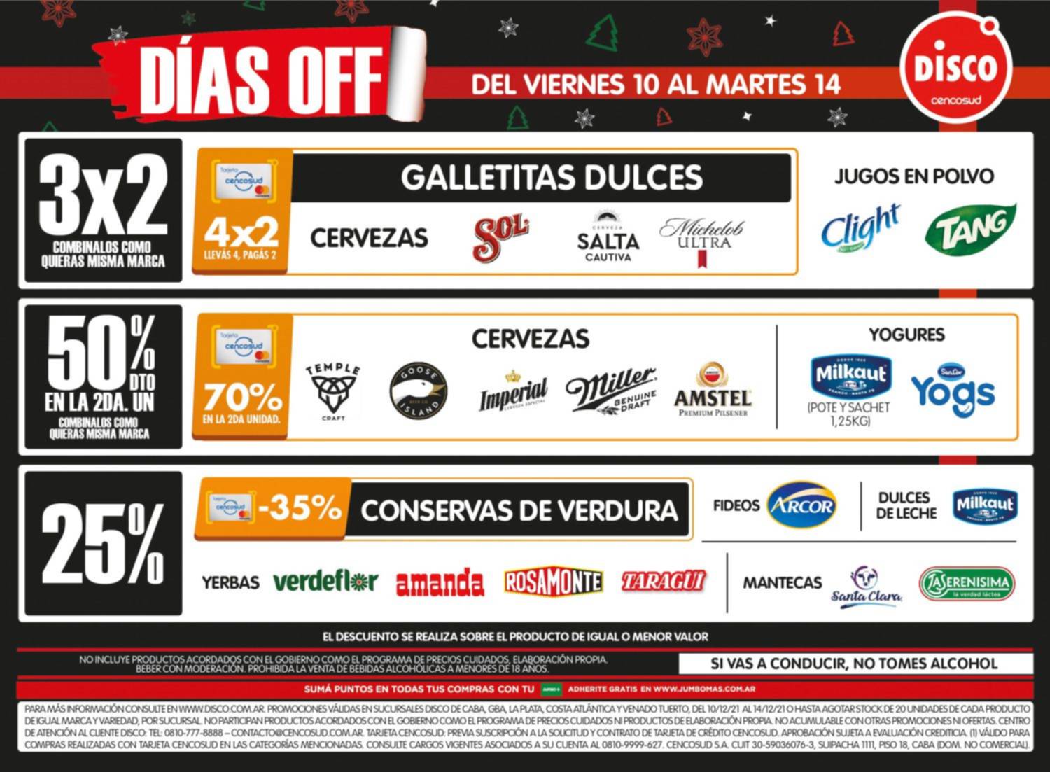 No te pierdas los Días OFF del viernes 10 al martes 14