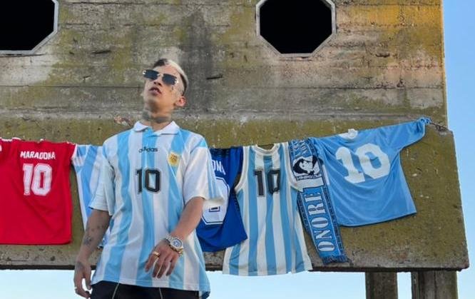 El homenaje de L-Gante a Diego y El Potro