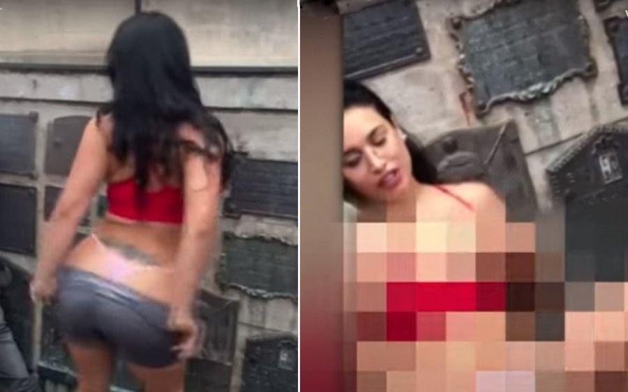 VIDEO.- Escándalo en Rosario: una actriz porno se filmó desnuda en el Monumento a la Bandera